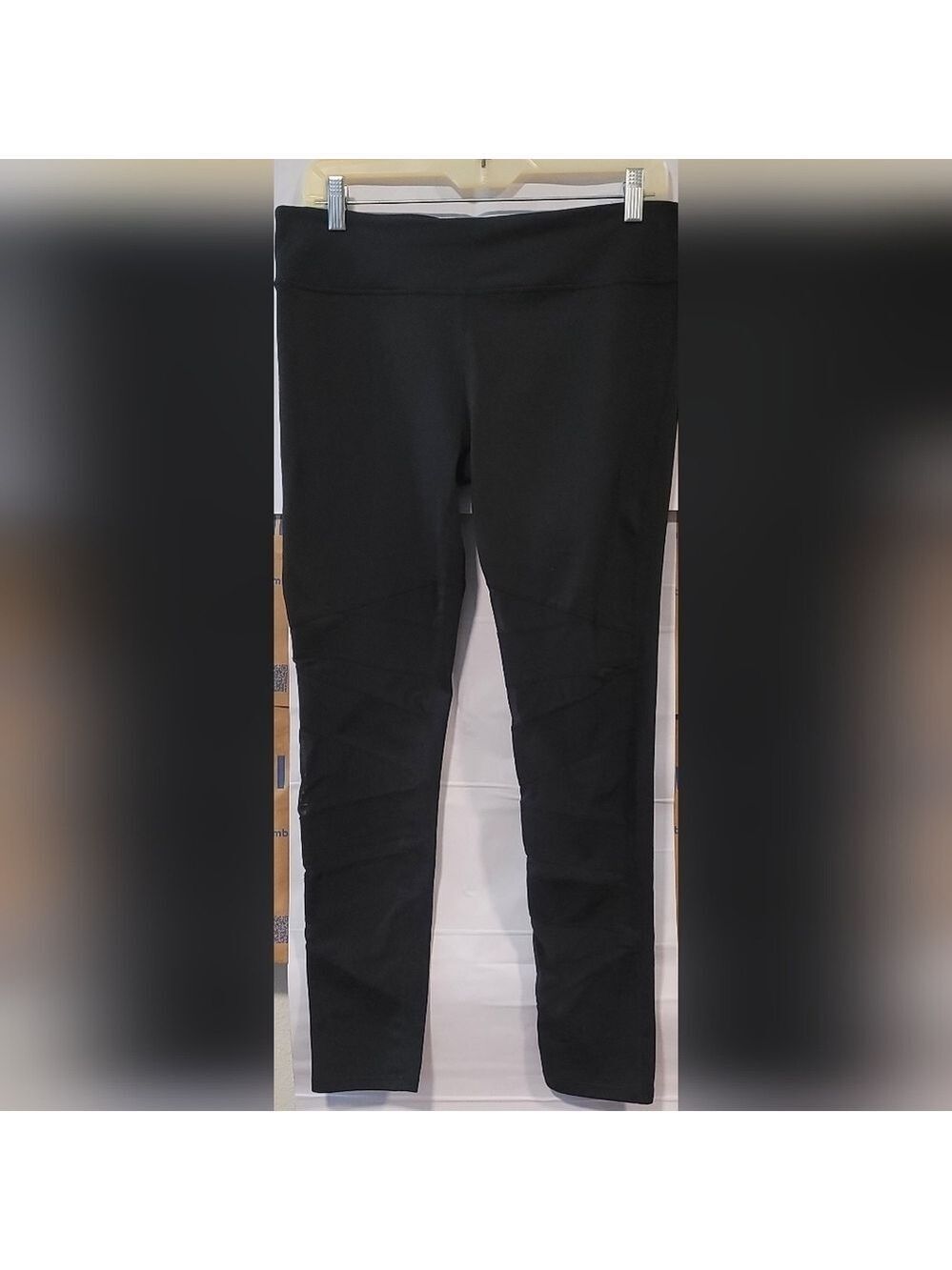 Fabletics Black Mesh Pocketed Leggings Sz Sm